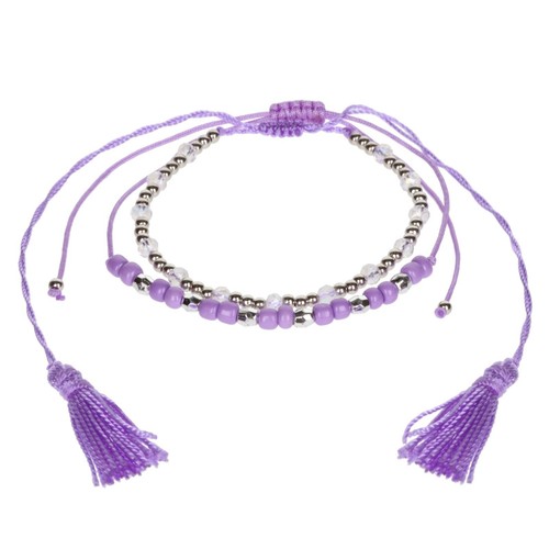 Pulsera al tobillo con cordón dama cuentas de cristal pie ajustable playa - 50 ESTILOS - Imagen 34 de 159