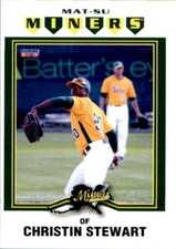 2013 Mat-Su Miners Choice #23 Christian Stewart Lawrenceville Georgia GA Card