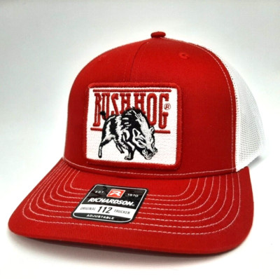 Bush Hog Embroidered Patch Richardson 112 Trucker Cap Mesh Snapback