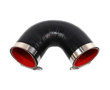 4-Ply Reinforced 3.5" ID 135 Degree Elbow Silicone Hose Coupler+T Bolt Clamp BLK