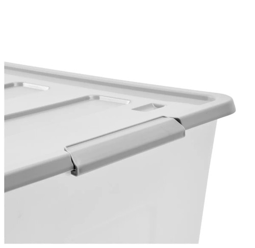 Large Storage Box Stackable Lid Organiser Heavy duty Plastic Tubs Containers Box - Picture 46 of 54