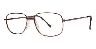 MODERN OPTICAL KEITH MEN'S METAL EYEGLASSES 58-16-150 MT. BROWN WITH SOFT CASE