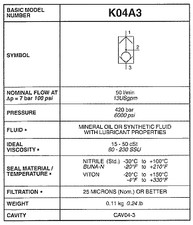 STERLING K04A3N 3/2 CARTRIDGE VALVE