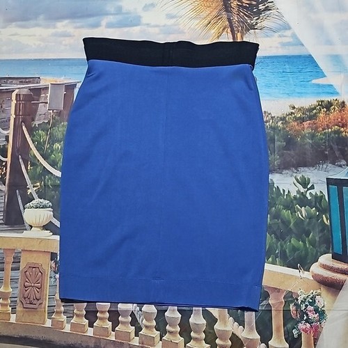 BCBGMaxazria Blue Pencil Skirt Size Small NWT - Picture 4 of 4