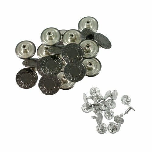 14/19/25mm Jeans Button Hammer on Denim Replacement for Jacket Trouser 10-100pcs - Picture 22 of 25