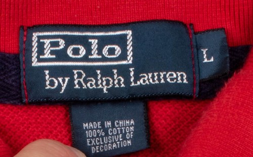 Vintage Polo Ralph Lauren French Terry Rugby Striped Red Collard Shirt Size LRG - Picture 7 of 9