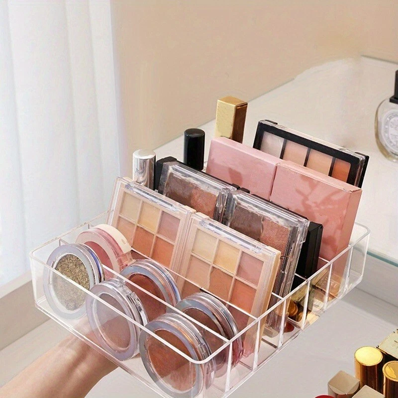 Paleta de sombras de ojos transparentes organizador de maquillaje 7 celdas organizador de cosméticos vitrina Foto 2 de 4