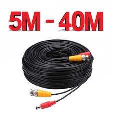 BNC DC Power Lead CCTV Security Camera DVR Video Camera Extension Cable 5M-40M