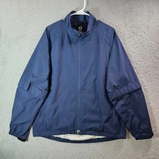 Zero Restriction Tour Series Windbreaker Jacket Men Large Full Zip Navy Golf