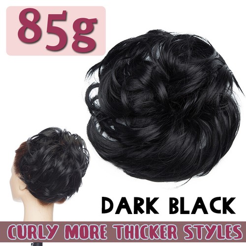85G Thick Real as Human Messy Bun Hair Piece Scrunchie Updo Wrap Hair Extension - Picture 36 of 49
