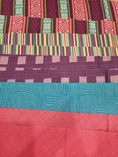 Michael Miller Quilting Mixed Lot Fair Isle, Fabrics SoHo, Strips Apx 43" X 6.5