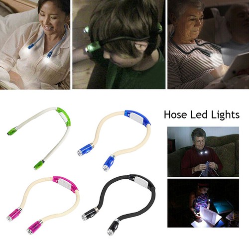 Hands-free LED Knitting Huglight Over Neck Reading Light Flexible Portable Torch