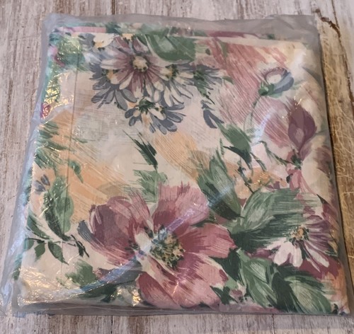Vintage 1990s Floral ROSE Flower Drapery Curtain Panel Pair 84"X84" Arley - NEW - Picture 3 of 9