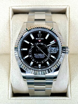 NEW 2024 Rolex Sky-Dweller 42mm 336934 Stainless Steel Oyster Black Dial