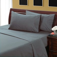 Dark Gray Solid King Size Sheet Set 1000 Thread Count 100 Egyptian Cotton