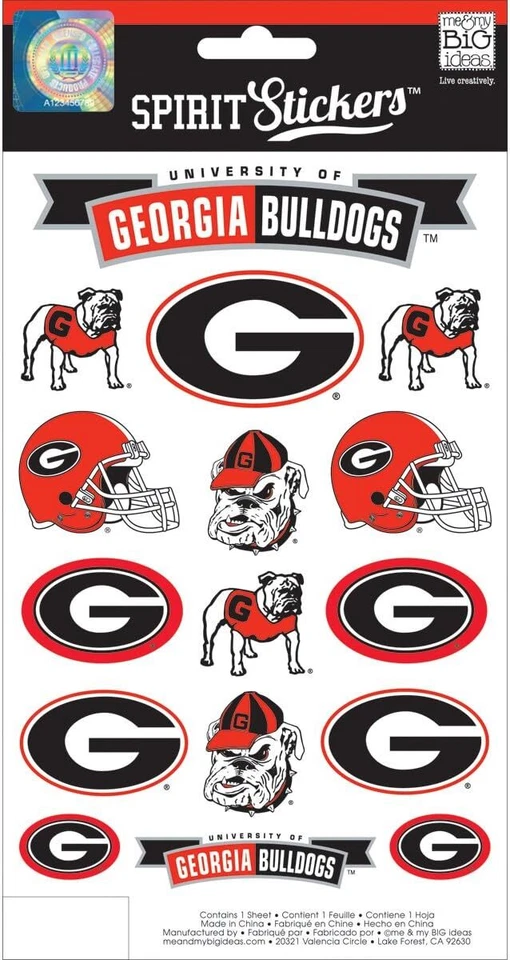 ME & MY BIG IDEAS Georgia Bulldogs UGA NCAA University College Gift Logo Decals Spirit Stickers
