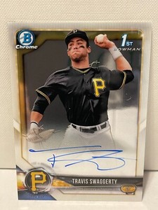 2018 Bowman Draft Chrome 1st Autograph Travis Swaggerty #CDA-TS Auto C