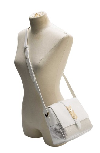 Borsa a tracolla Versace Borsa Giorno Bianco Argento - Argento Bianco LBFS425LSTSLB2OC - Foto 4 di 4