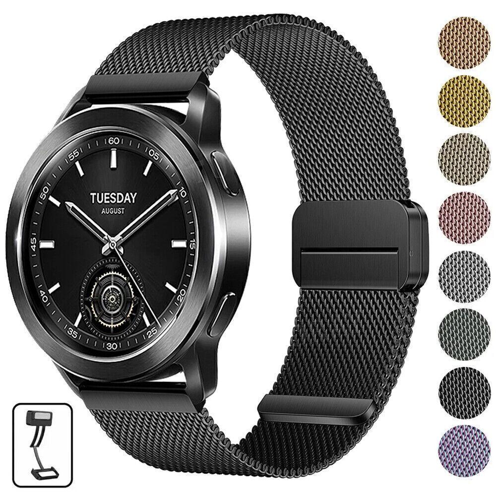 20mm 22mm Universal Magnetic Milanese Loop Metal Watch Band Strap Replacement