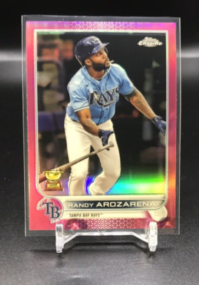 Randy Arozarena 2022 Topps Chrome Pink Refractor Short Print - Tampa Bay Rays