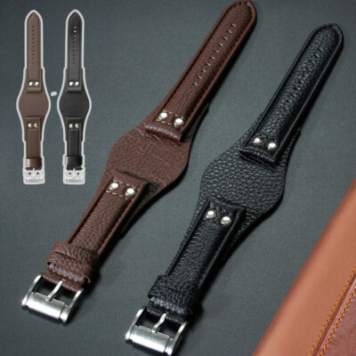 22 mm Echtleder Uhrenarmband für Fossil CH2564 CH2565 Uhr Stahlschließe