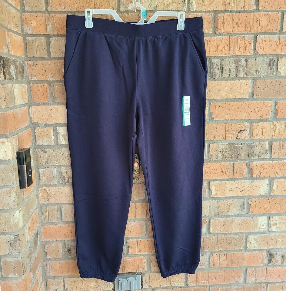 Athletic Works Women's Fleece Pants Cinch Sweatpants Navy Size XXL | eBay