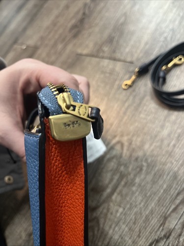 NWT Coach Noa Colorblocked Leather Crossbody Lake Multi RARE - Imagen 10 de 11