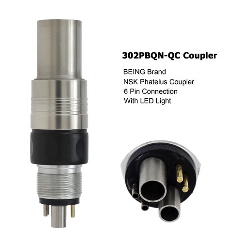 BEING Dental Quick Coupling Coupler 6 Hole For NSK Phatelus PTL-CL-LED Handpiece - Picture 2 of 12