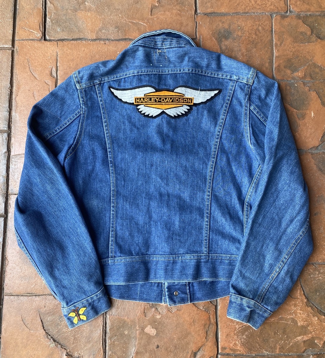 Vintage 80s Lee Riders Harley Davidson Denim Jean Jacket Women's