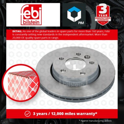 2x Brake Discs Pair Vented Rear 294mm 28682 Febi Set 7E0615601D 7H0615601B New