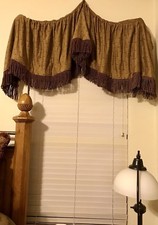 Bedding Ensemble Swag Window Treatment with King Bedskirt Horchow Neiman Marcus