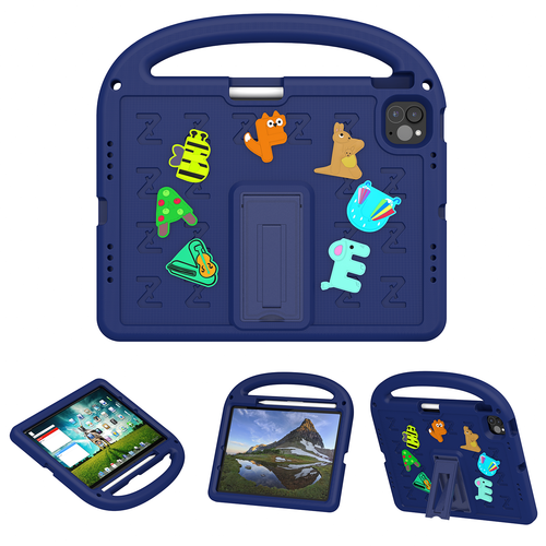 Kids Shockproof EVA Foam Stand Case For iPad Air 11 2024/10.2 9th 8th 7th /6th - Picture 26 of 57