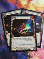 3x Blessing of Ingenuity Blue Rainbow Foil Playset Dynasty Flesh and Blood