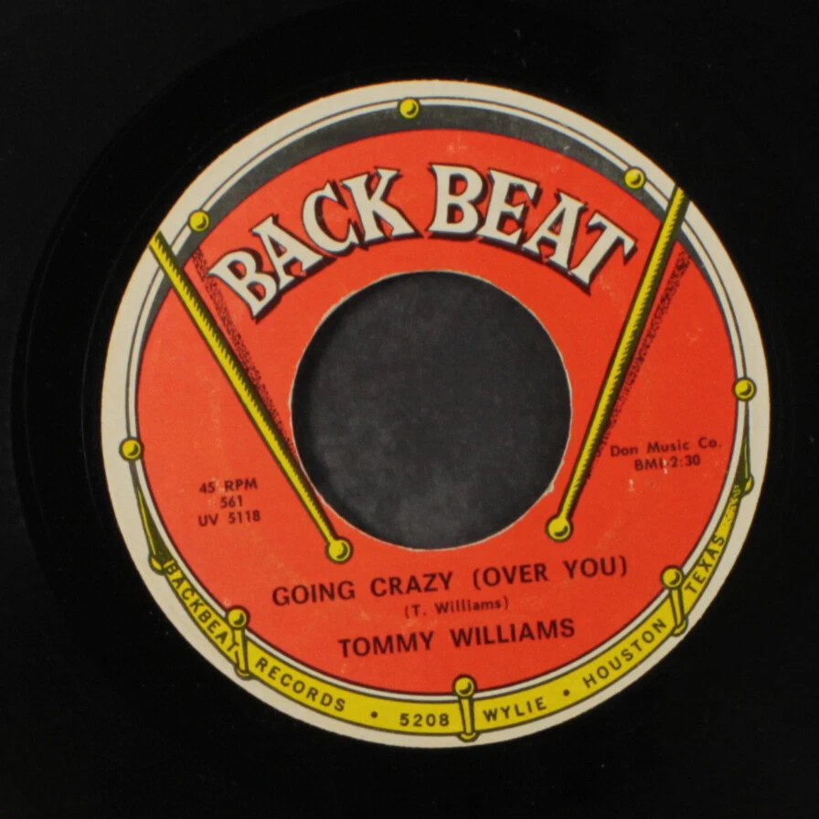 TOMMY WILLIAMS: going crazy / from me BACK BEAT 7