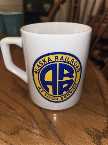 The Alaska Railroad Mug Trains Rail Transportation Logo Glazed Ceramic