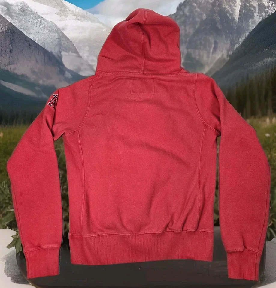 MLB Angels Hoodie Jacket Womans Medium M Red Soft As A Grape - Image 2 of 4