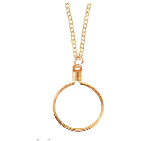 Narcotics Anonymous - NA / AA Beveled Medallion Holder With Chain Gold Plated - Picture 4 of 5