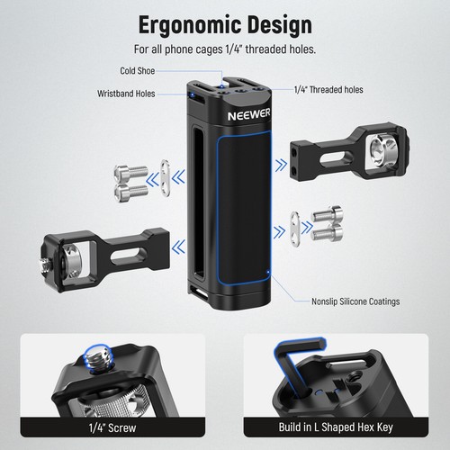 NEEWER Upgraded Phone Rig Vlogging Kit Video Stabilizer&Dual Handle for iPhone - Picture 6 of 8