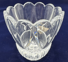 Glass Crystal 3D Heart Pattern 4" Vase