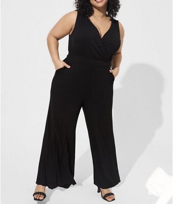 Torrid Discount Torrid Pantsuit Torrid 5XL 28 Plus Jumpsuit Black