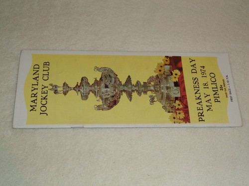 1974 Preakness Stakes Pimlico 5/18/74 Vintage Original Horse Racing Program - Picture 8 of 8