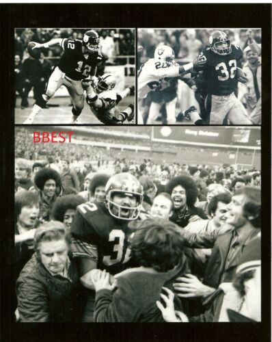 FRANCO HARRIS STEELERS IMMACULATE RECEPTION COLLAGE 8x10 12/23/72 VS RAIDERS - Picture 1 of 1
