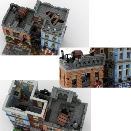 MOC: Modular Destroyed Office with Pool Room / Barber Shop 2915 Pieces DIY - Picture 8 of 8
