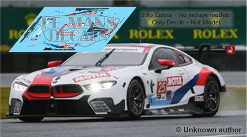 Decals BMW M8 GTE Daytona 2020 1:32 1:24 1:43 1:18 slot calcas - Bild 3 von 3