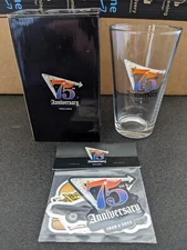 In N Out Burger 75th Anniversary 16 ounce Pint Glass and 5-Piece Sticker Pack