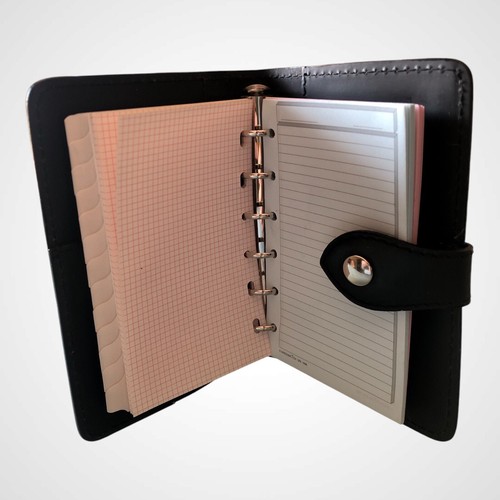 Agenda / Organizer Pelletterie Toscane Formato Pocket Nero Opaco - Imagen 6 de 7