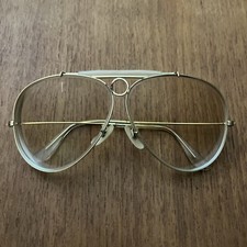 Vintage RAY-BAN Sunglasses Frames Only Bullet Hole BAUSCH  LOMB Shooter Gold