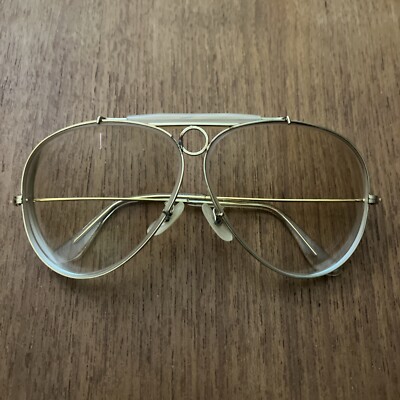 Vintage RAY-BAN Sunglasses Frames Only Bullet Hole BAUSCH & LOMB Shooter Gold