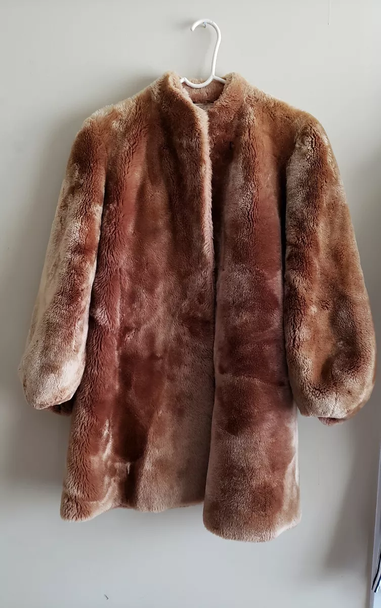 Vintage Rabbit Fur Brown Coat S-M(custom made) | eBay