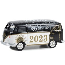 Greenlight Volkswagen Type 2 Panel Van "Happy New Year 2023" Black and White